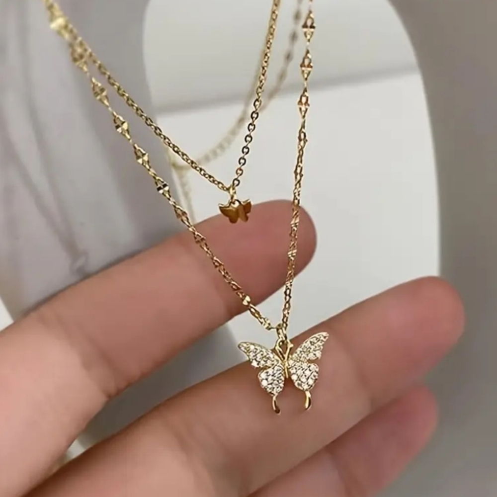 Butterfly Necklace Gold